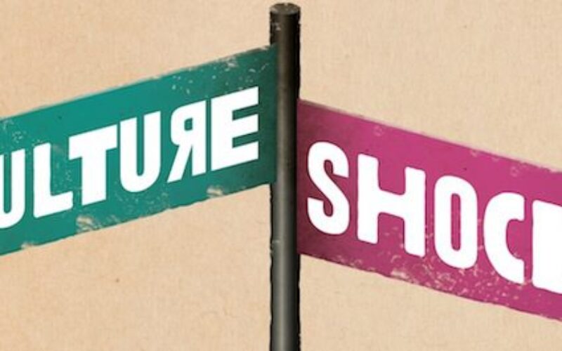 Illustration of a plate with CULTURE and a plate with SHOCK attached to a pillar